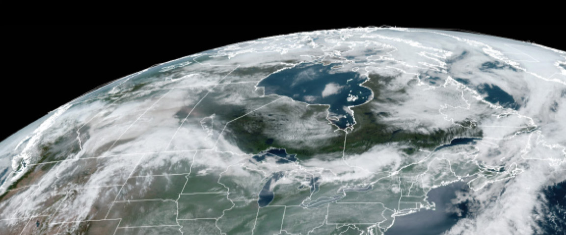 Satellite Image of Smoke Over Canada
